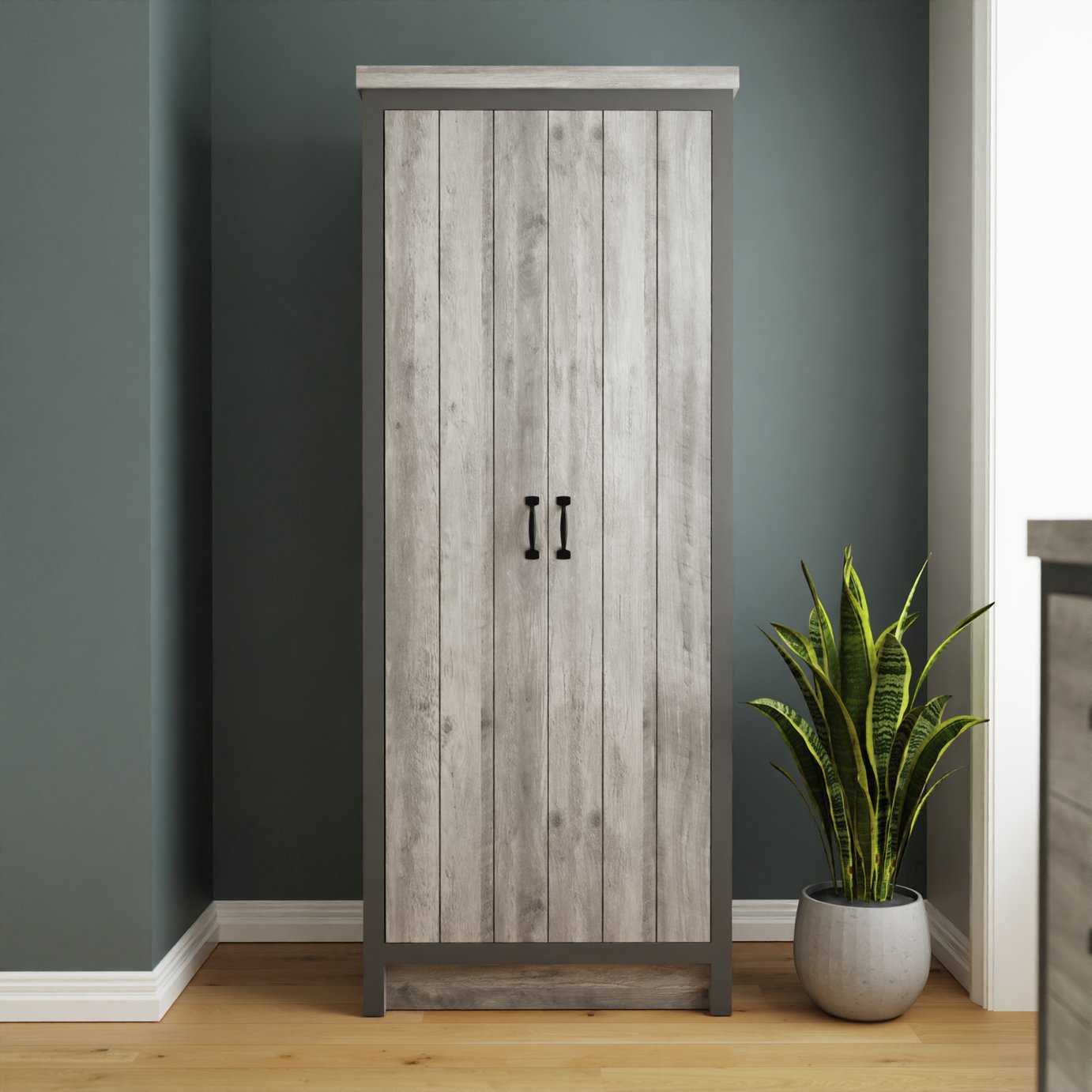 GFW Boston 2 Door Wardrobe - Grey