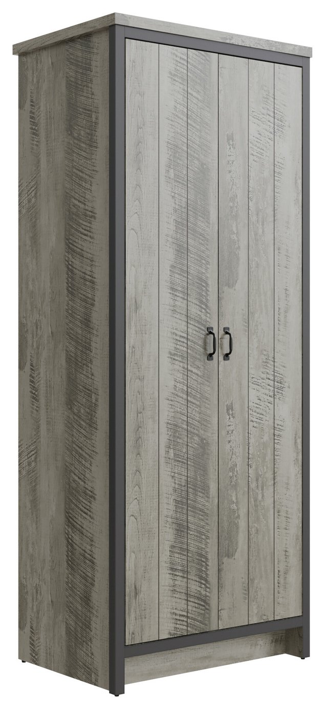 GFW Boston 2 Door Wardrobe - Grey