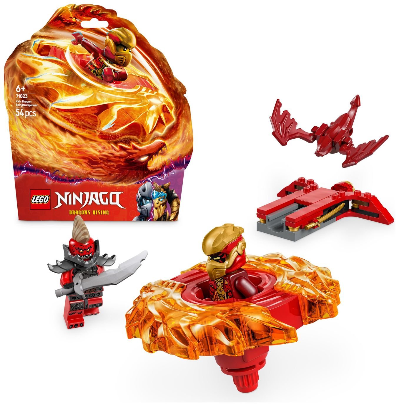 LEGO NINJAGO Kai's Dragon Spinjitzu Spinner Toy Set 71823