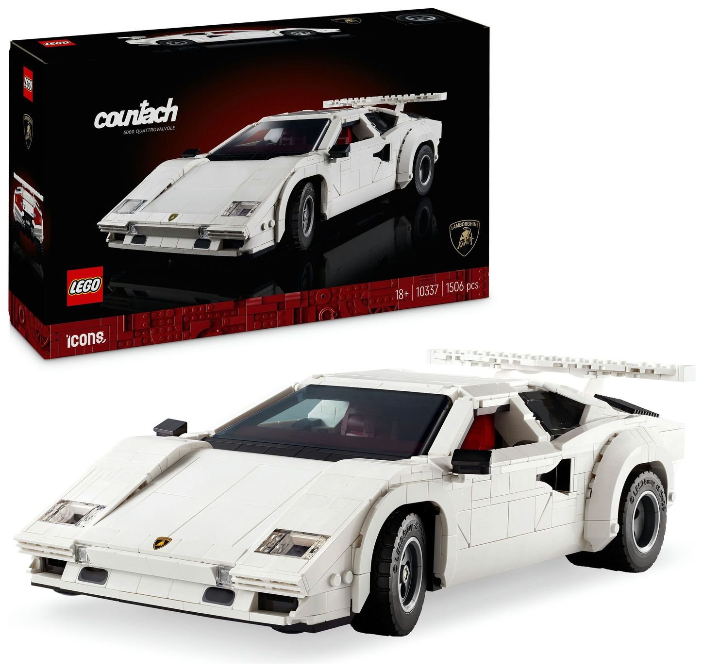 LEGO Icons Lamborghini Countach 5000 Quattrovalvole 10337