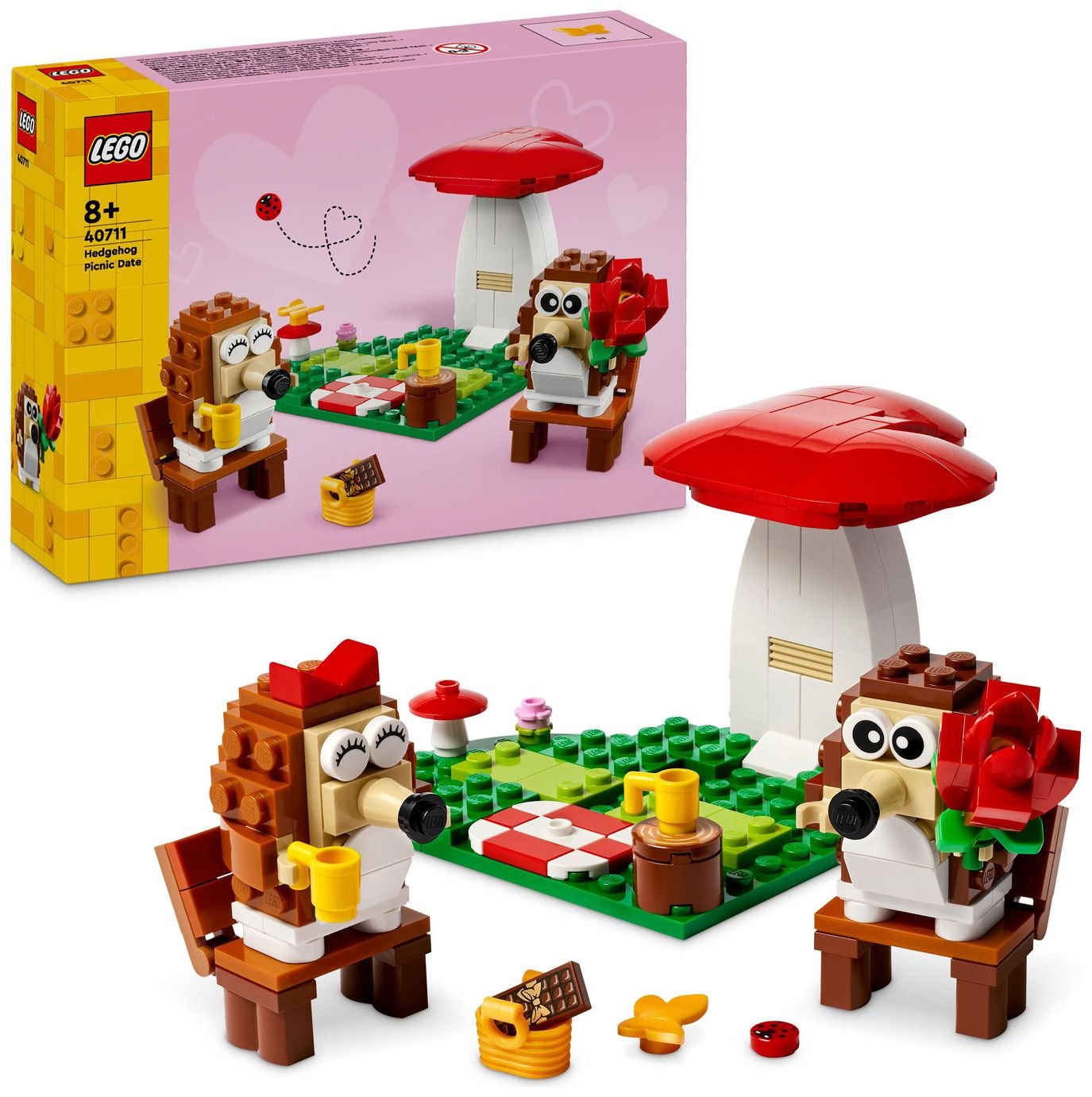 LEGO Hedgehog Picnic Date Set with Toy Animal Figures 40711