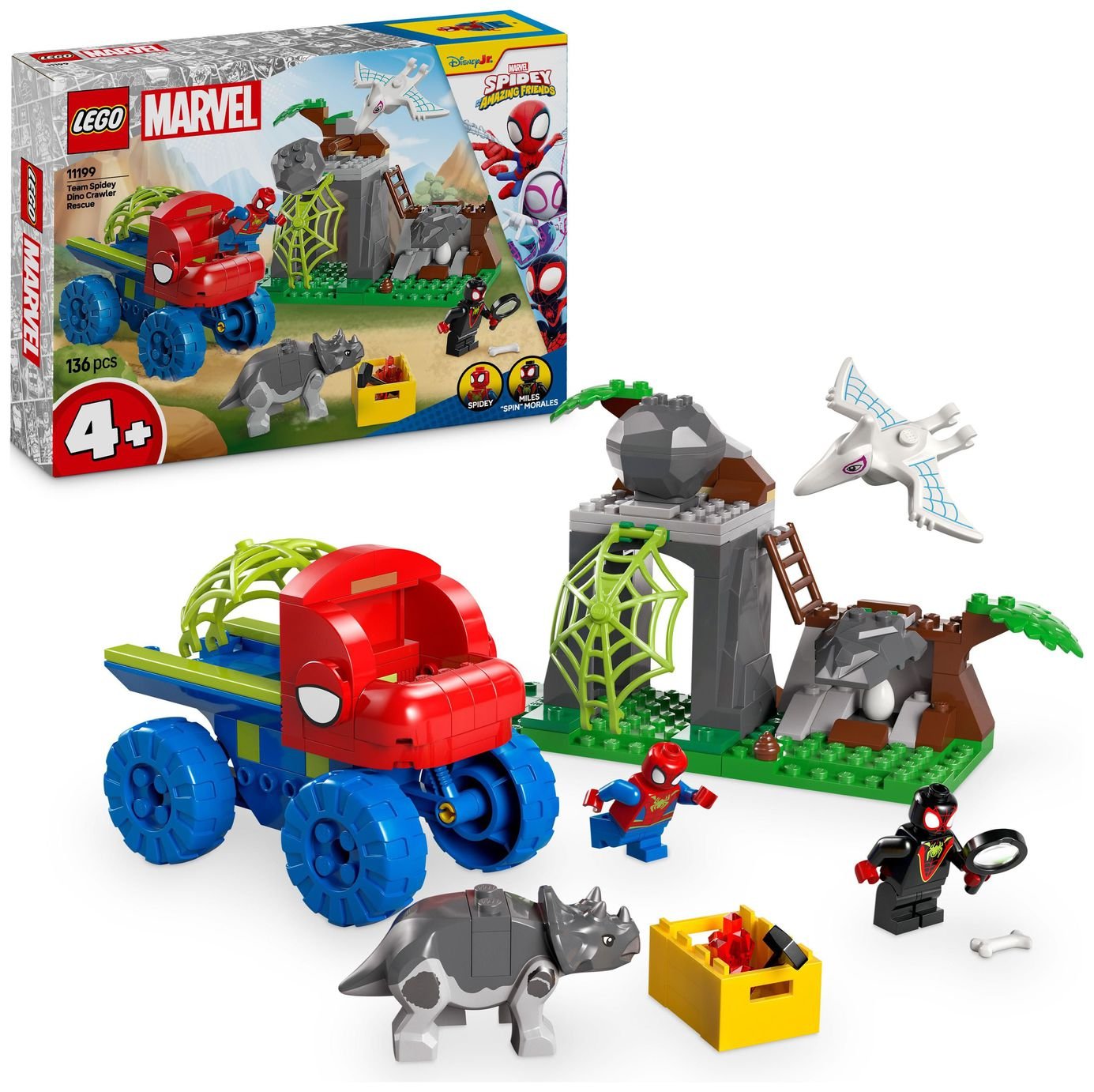 LEGO Marvel Spidey And Friends Dino Crawler Rescue 11199