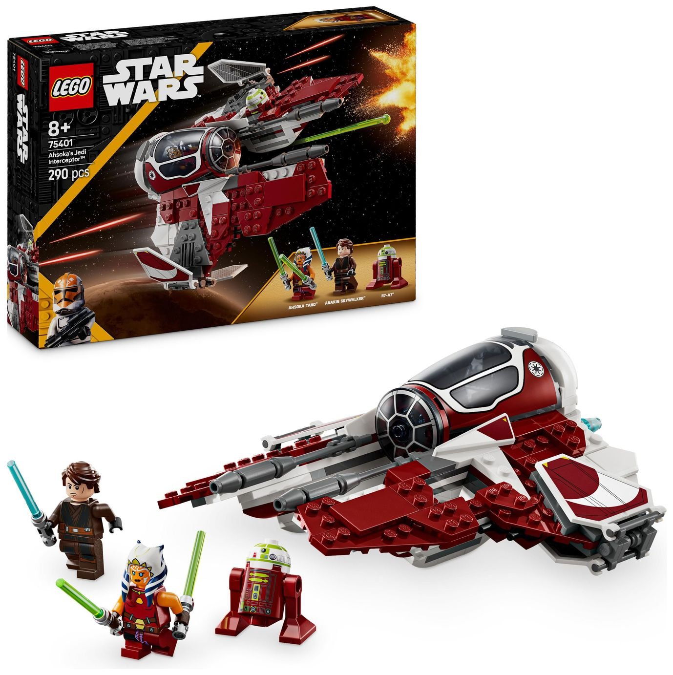 LEGO Star Wars Ahsoka's Jedi Interceptor Building Toy 75401