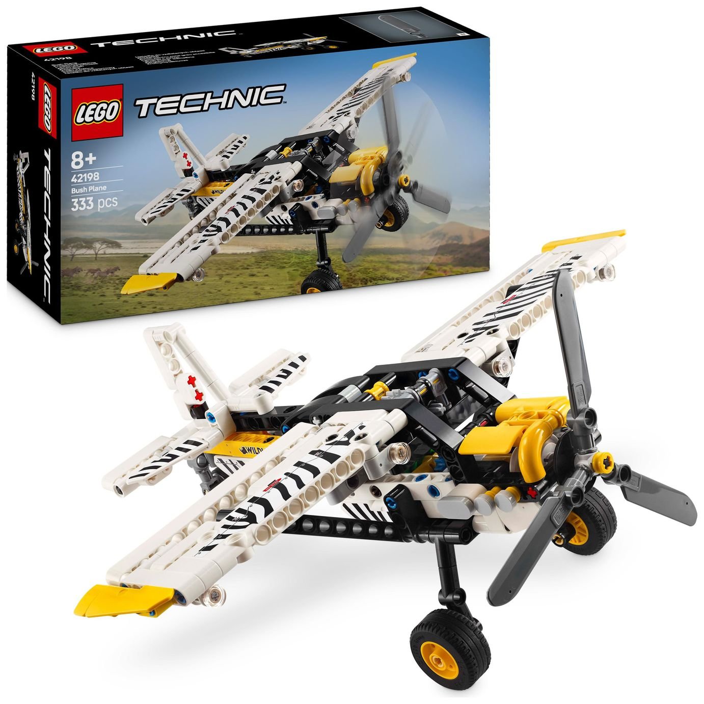 LEGO Technic Bush Plane Construction Toy Set for Kids 42198