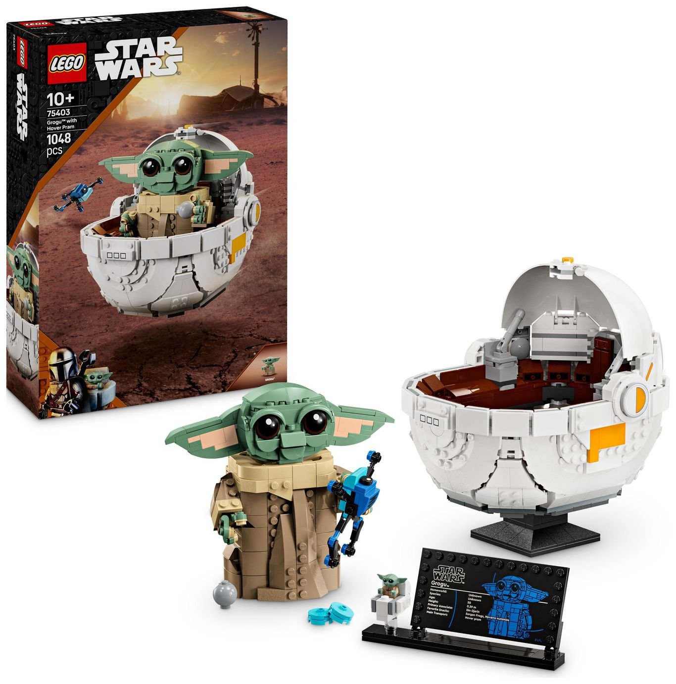 LEGO Star Wars Grogu Figure & Hover Pram Building Set 75403