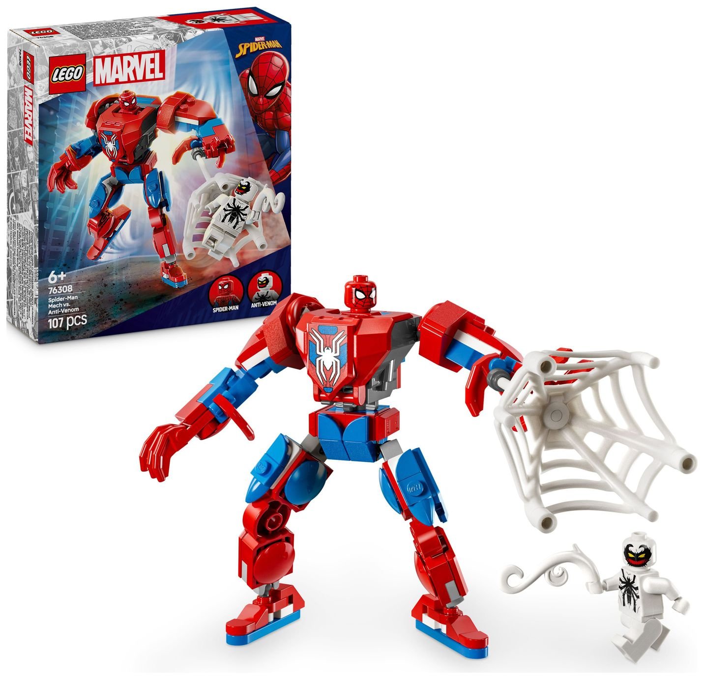 LEGO Marvel Spider-Man Mech vs. Anti-Venom Marvel Gift 76308