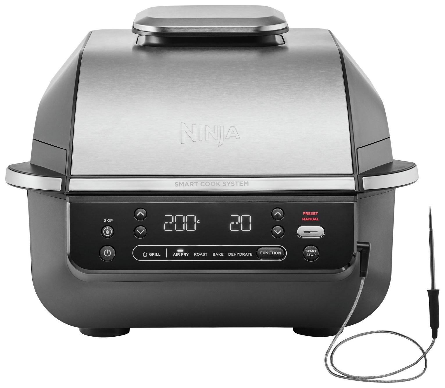 Ninja 5-in-1 EG351UK 5.7L Grill & Air Fryer - Black & Silver