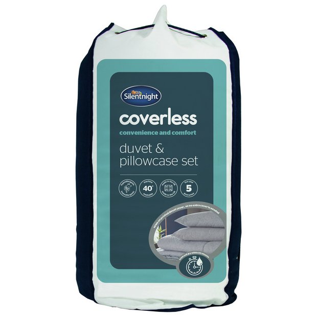 Buy Silentnight Coverless 10.5Tog Grey Duvet & Pillowcase-Single | Duvets | Argos