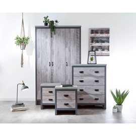 GFW Boston 4 Piece 3 Door Wardrobe Set - Grey