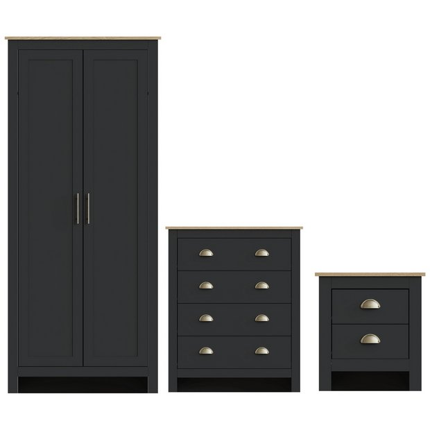 Argos black wardrobe set discount