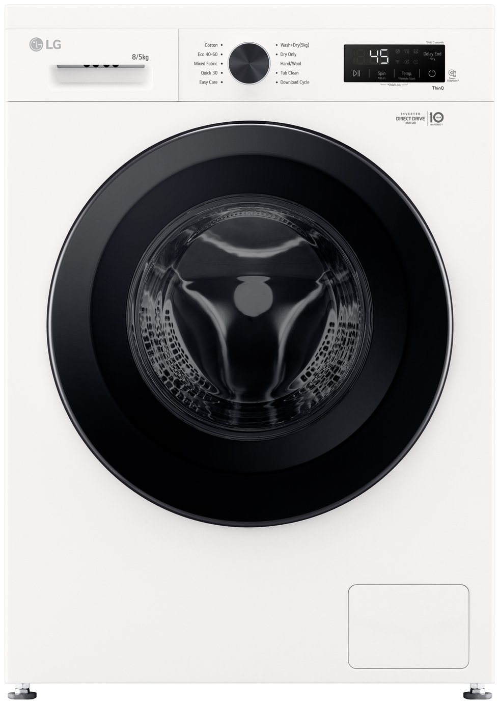 LG W4X1085NWK 8KG/5KG 1400 Spin Washer Dryer - White