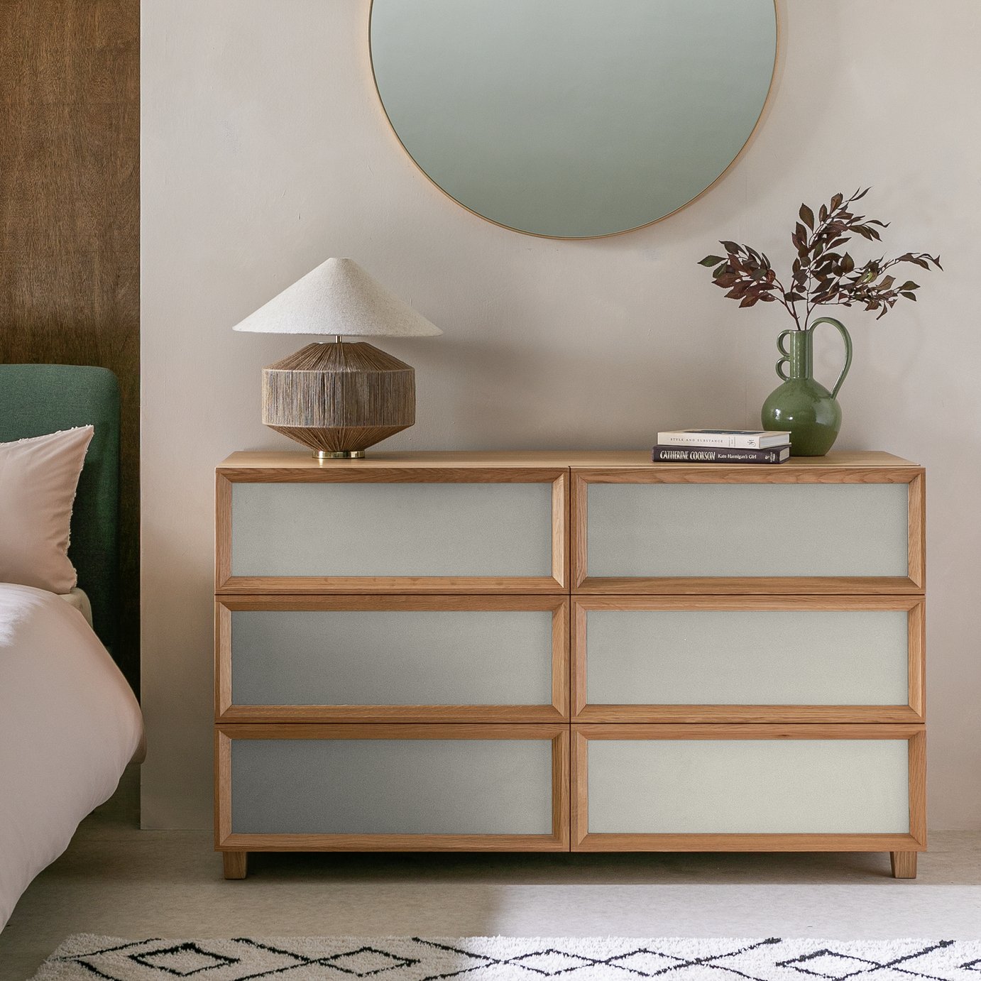 Habitat Weston 6 Drawer Chest - Grey & Oak