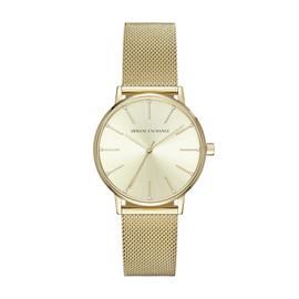 Armani Exchange Ladies Gold Mesh Strap Watch