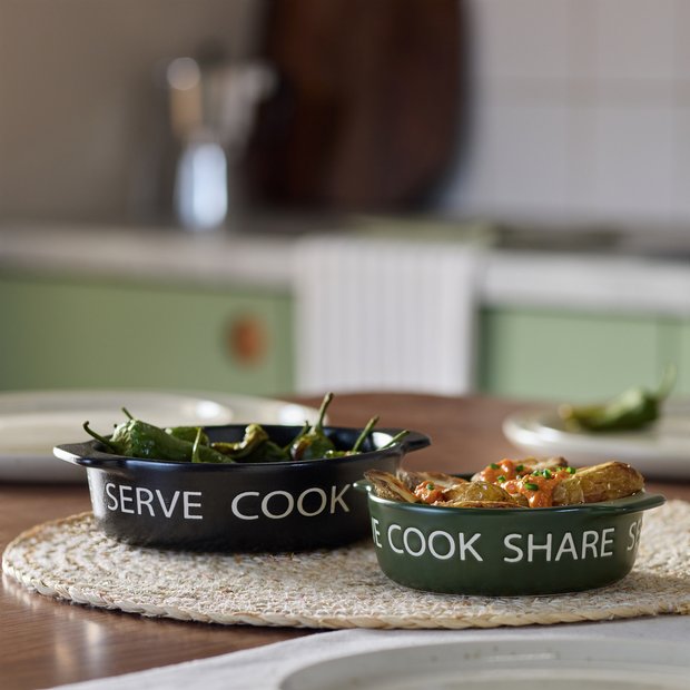 Buy Habitat Set of Tapas Dishes Black and Khaki Casserole