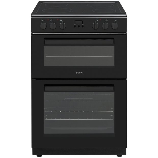 Buy Bush CTFS60DBLECB 60cm Double Oven Electric Cooker - Black | Freestanding cookers | Argos