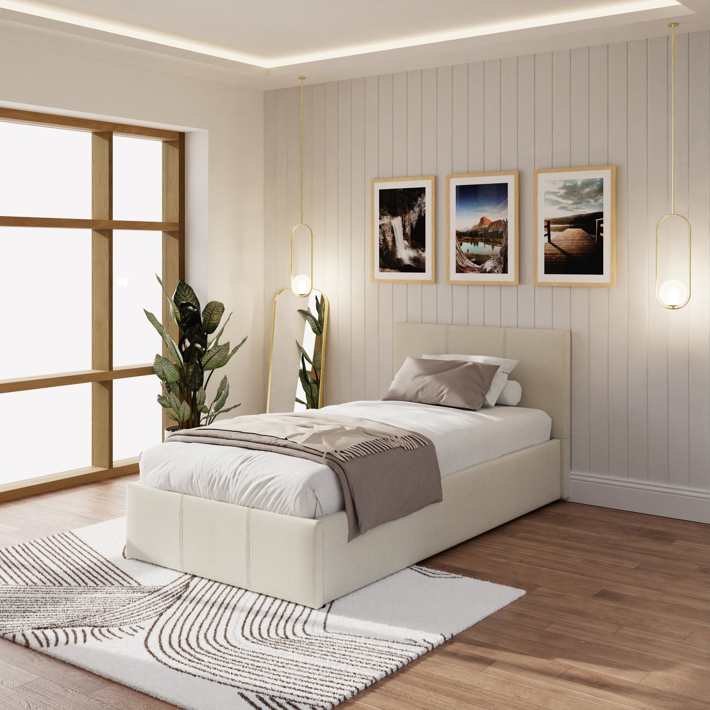 GFW End Lift Ottoman Bed with Mattress