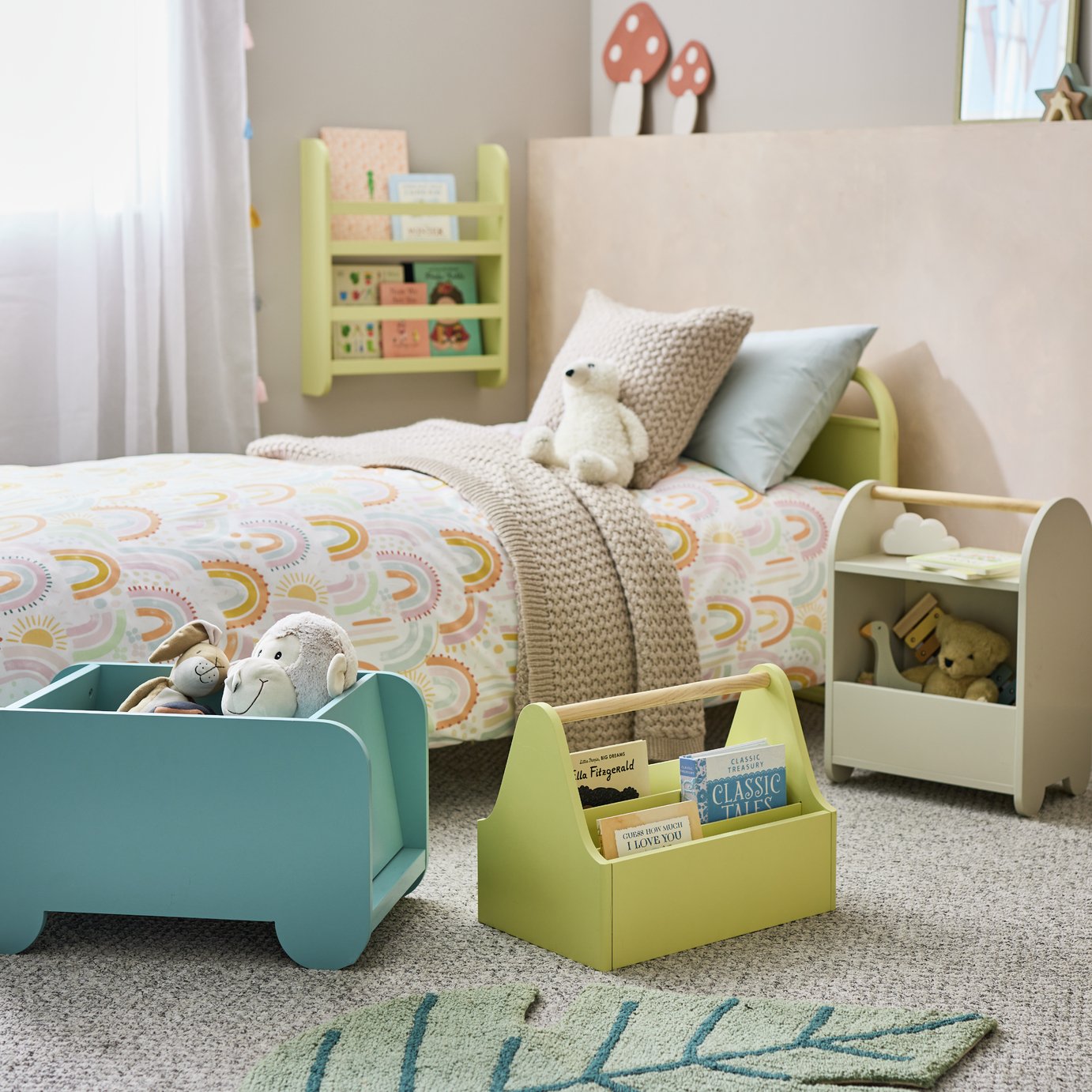 Habitat Kids Maia Storage Side Table - Cream