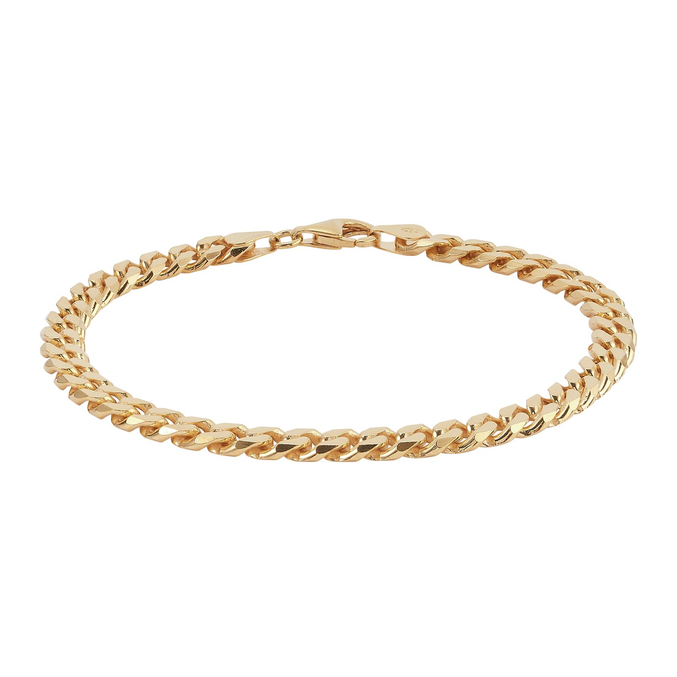 Revere 9ct Gold Plated Sterling Silver Curb Bracelet