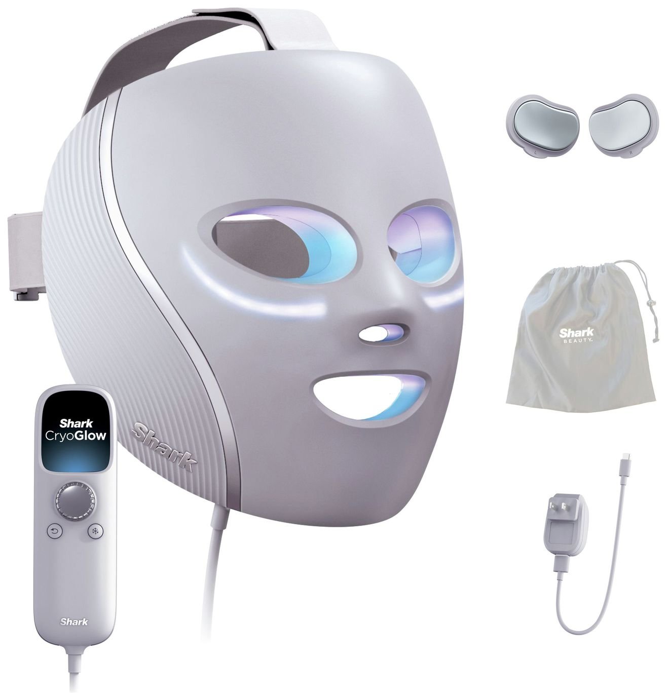 Shark CryoGlow Under-Eye Cooling LED Face Mask - Lilac