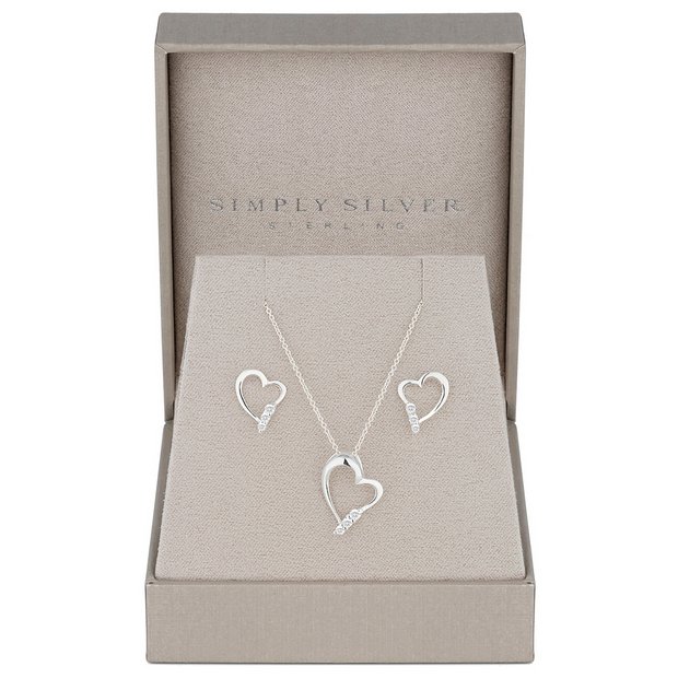 Rachel Zoe | Jewelry | Nwt Rachel Zoe Sterling Silver Cubic Zirconia Heart Pendant Necklace 62054346c4a5286418abe939