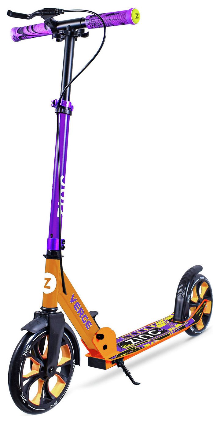 Zinc Verge Pro Kids Folding Incline Scooter - Purple/Orange