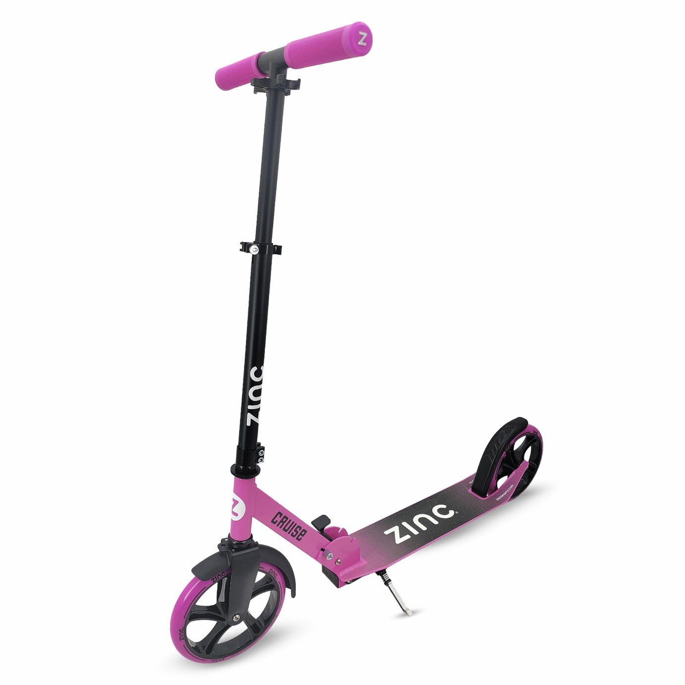 Zinc Cruise Kids Folding Big Wheel Scooter - Pink