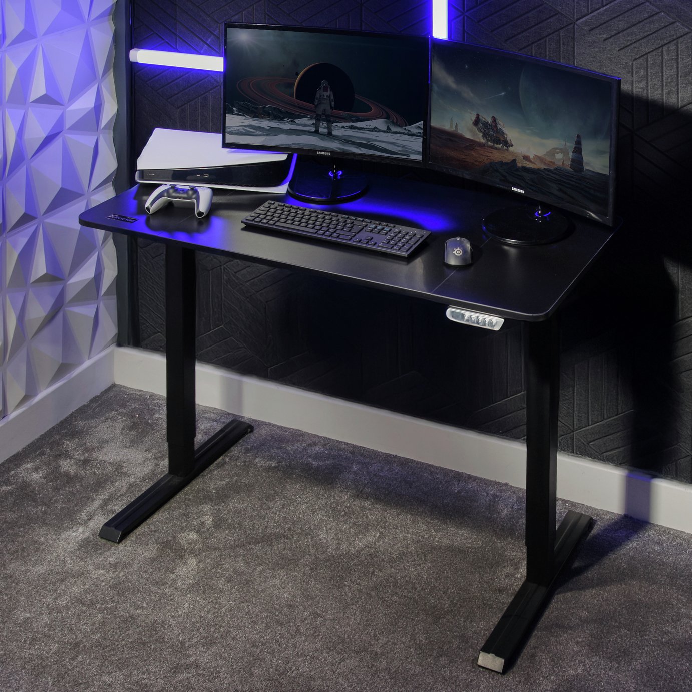 X Rocker Ascend Electric Height Adjustable Gaming Desk-Black