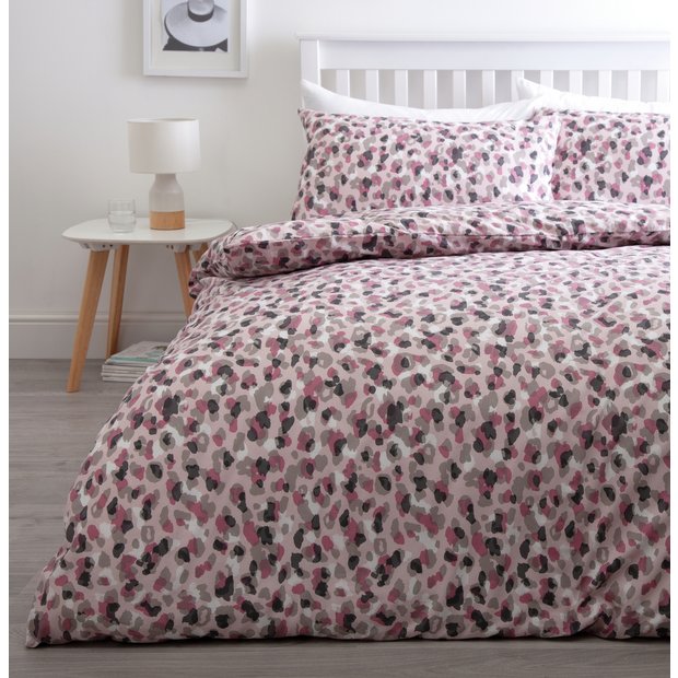 Buy Argos Home Pink Leopard Bedding Set Double Kids Duvet