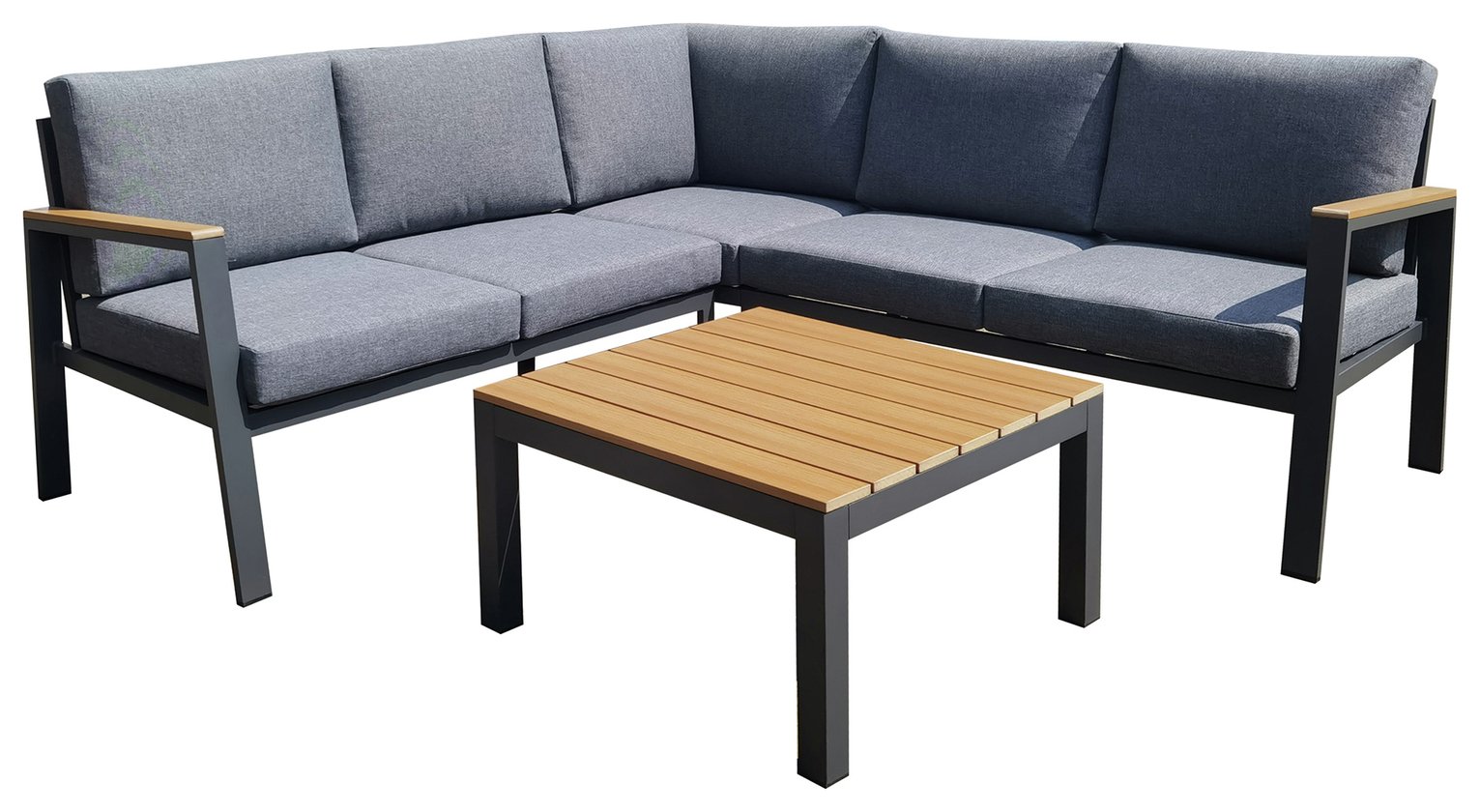 Norfolk Leisure Easton 5 Seater Metal Garden Corner Sofa Set