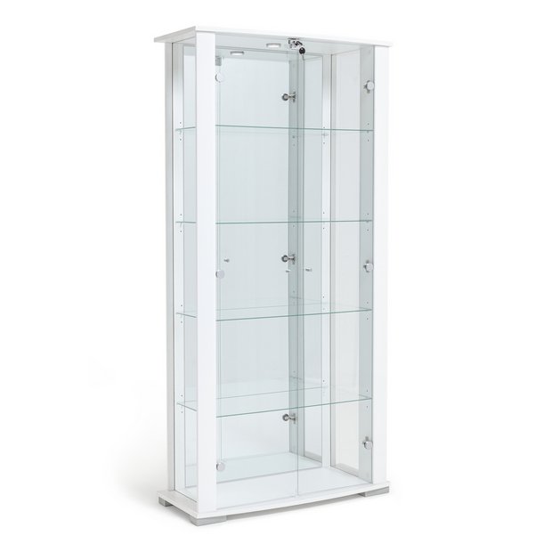 Buy Argos Home Stella 2 Door Glass Display Cabinet White Gloss