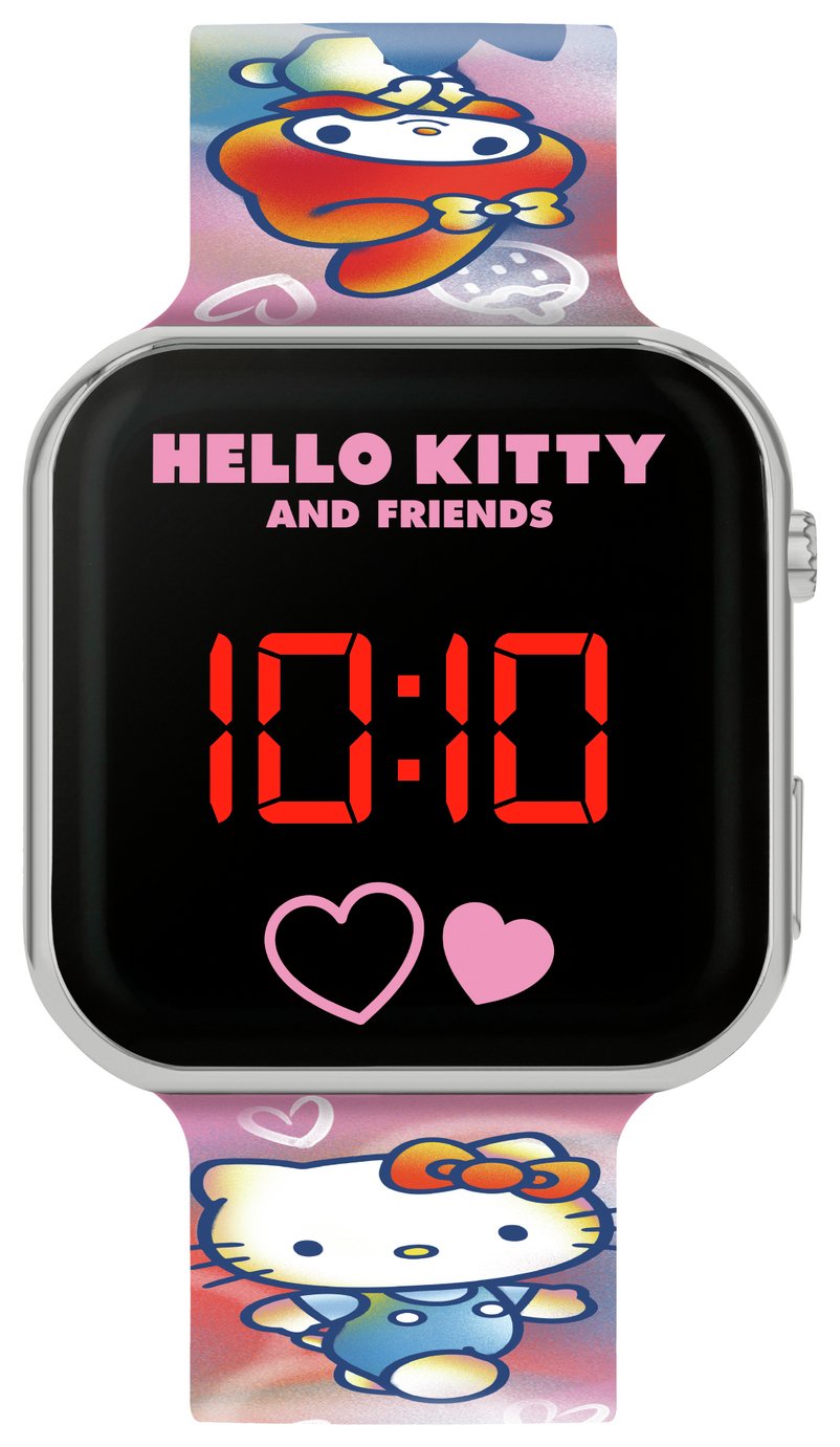 Hello Kitty Silicone Strap Digital LED Watch - Pink