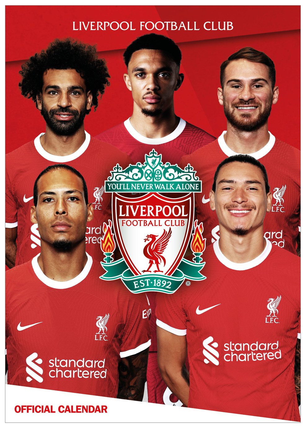 Liverpool FC A3 Calendar 2025