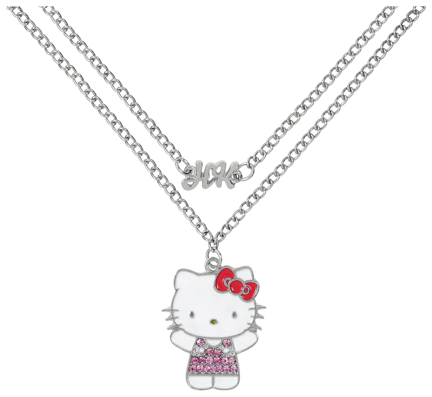 Hello Kitty Silver Plated Pendant Necklace Set