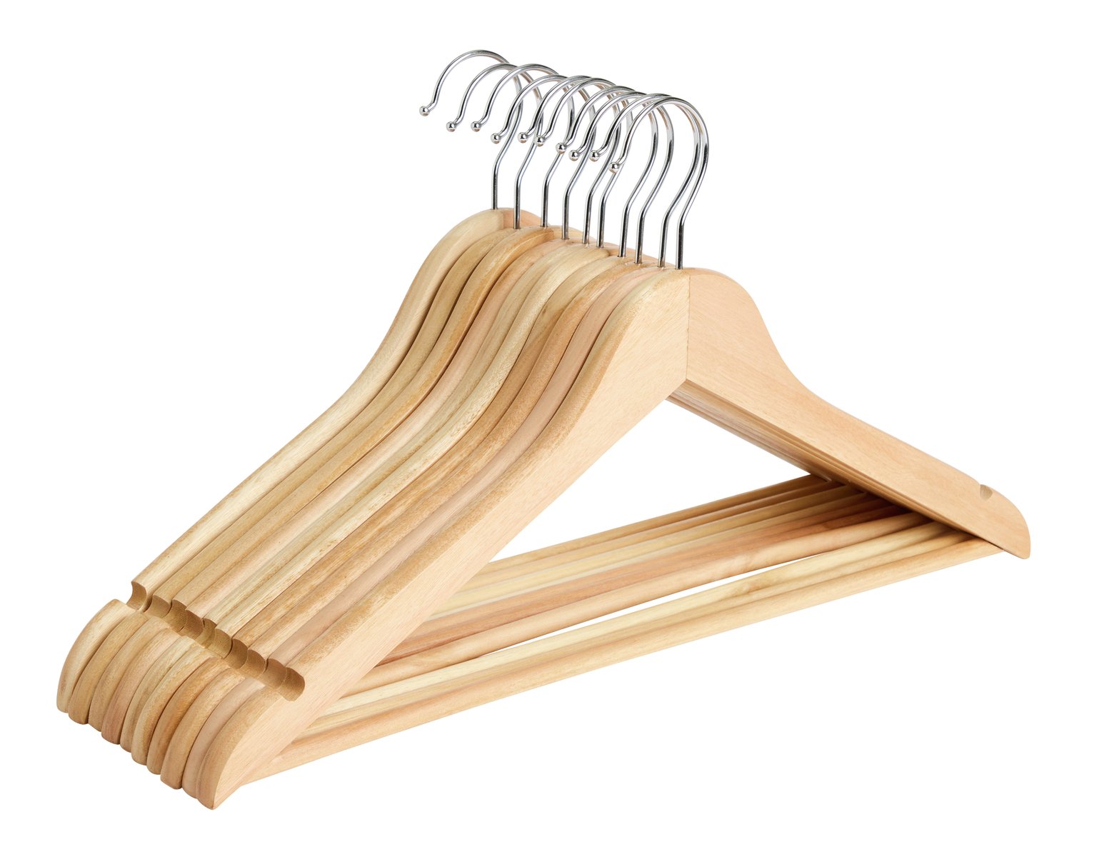Argos Home Set of 10 Wooden Hangers