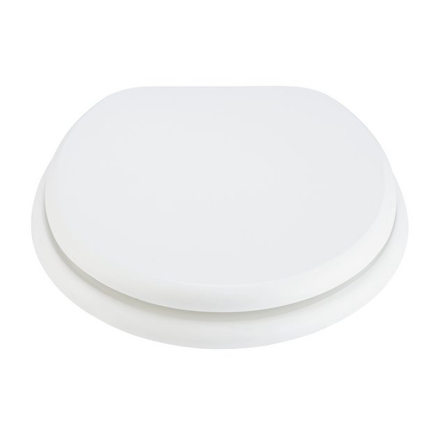 White wooden on sale toilet seat