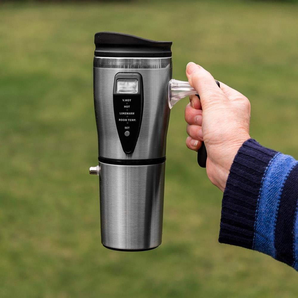 Menkind Heated Black Travel Mug - 500ml