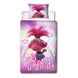 Trolls Kids Poppy Neon Multicolour Bedding Set - Single