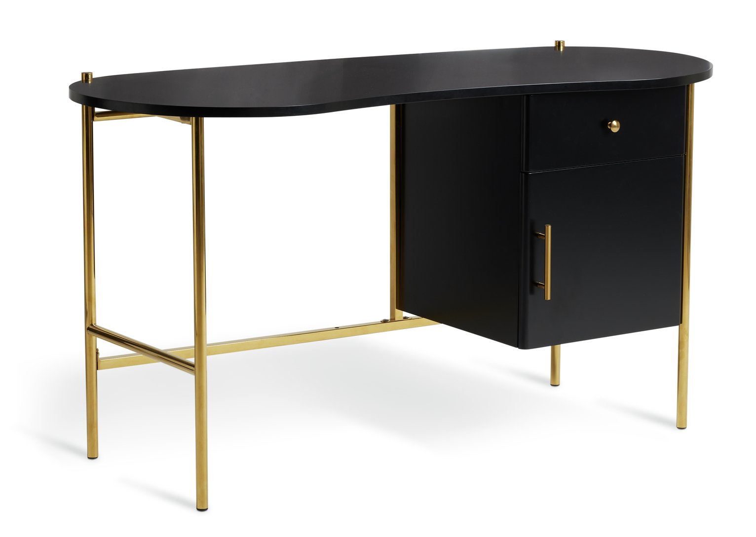 Habitat Jelly Bean 1 Drawer Office Desk - Black