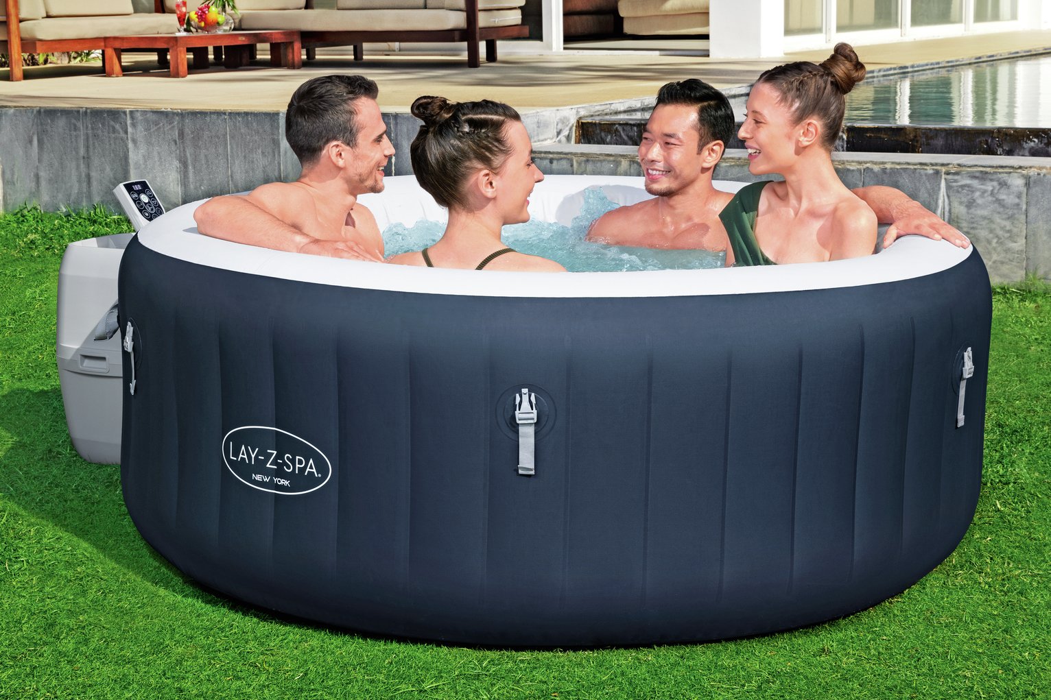 Lay-Z-Spa New York 4 Person AirJet Hot Tub