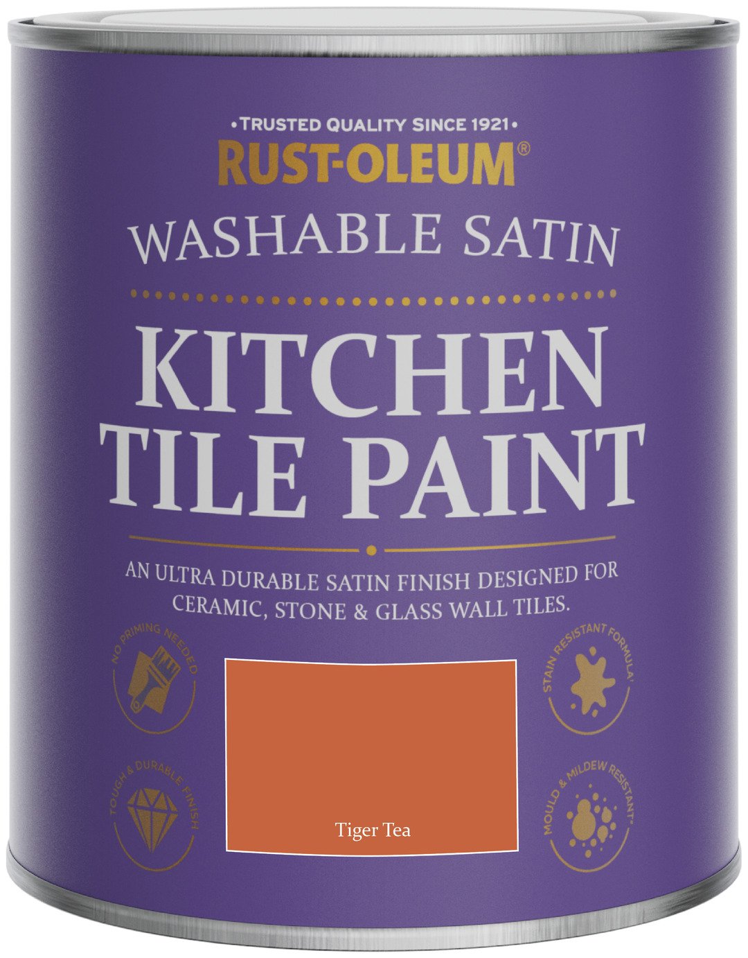 Rust-Oleum Kitchen Tile Satin Paint 750ml - Tiger Tea