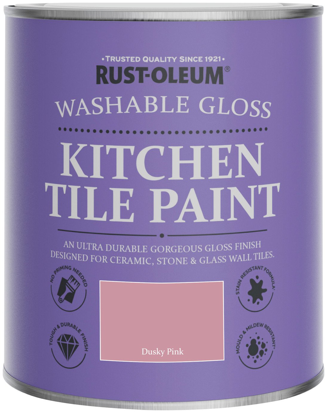 Rust-Oleum Kitchen Tile Gloss Paint 750ml - Dusky Pink