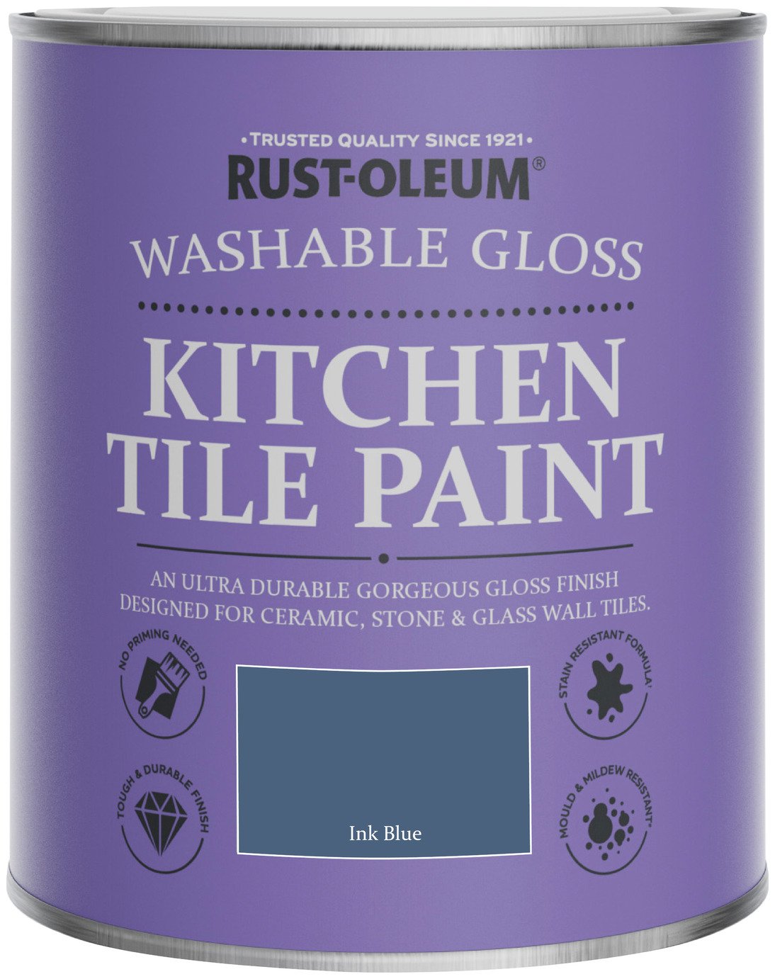 Rust-Oleum Kitchen Tile Gloss Paint 750ml - Ink Blue