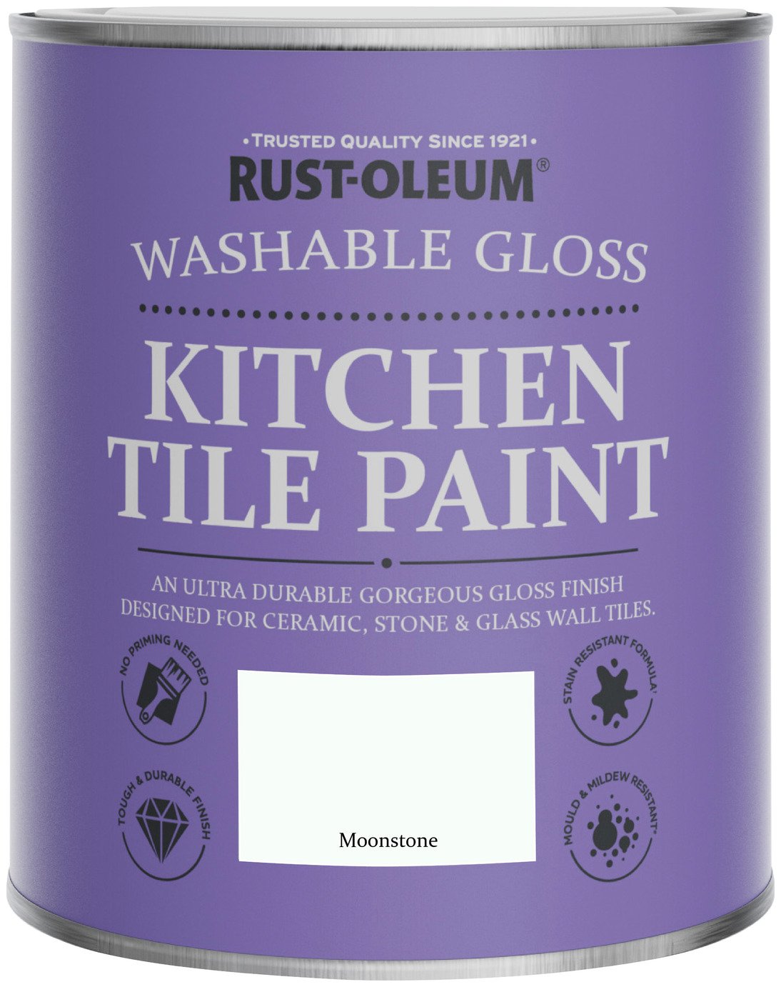 Rust-Oleum Kitchen Tile Gloss Paint 750ml - Moonstone