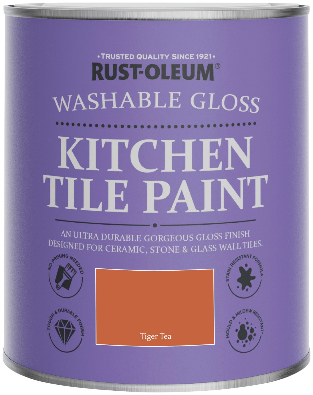 Rust-Oleum Kitchen Tile Gloss Paint 750ml - Tiger Tea