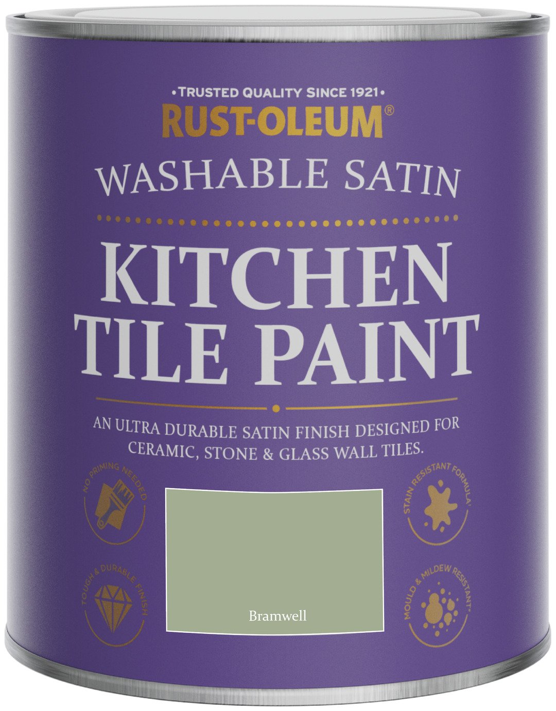 Rust-Oleum Kitchen Tile Satin Paint 750ml - Bramwell