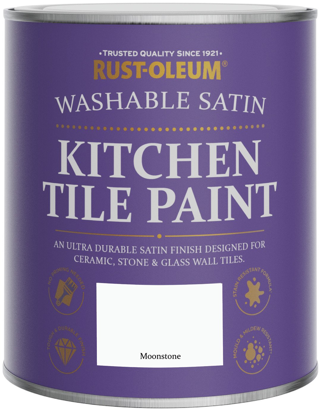 Rust-Oleum Kitchen Tile Satin Paint 750ml - Moonstone
