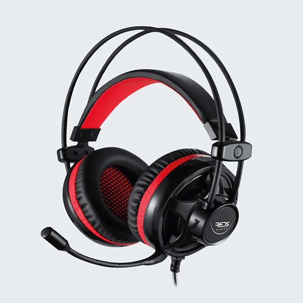 Menkind RED5 Orbit On-Ear Gaming Headphones - Red And Black