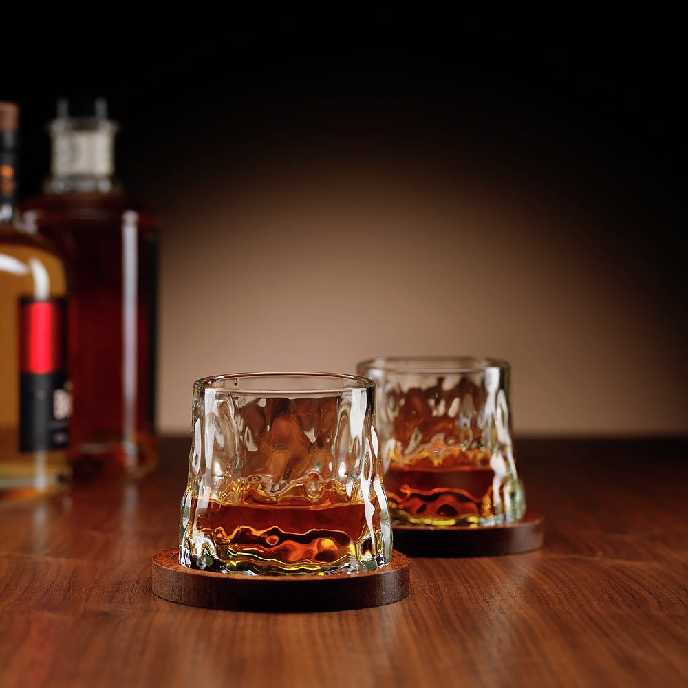 Menkind Rotating Set of 2 Whisky Glasses 