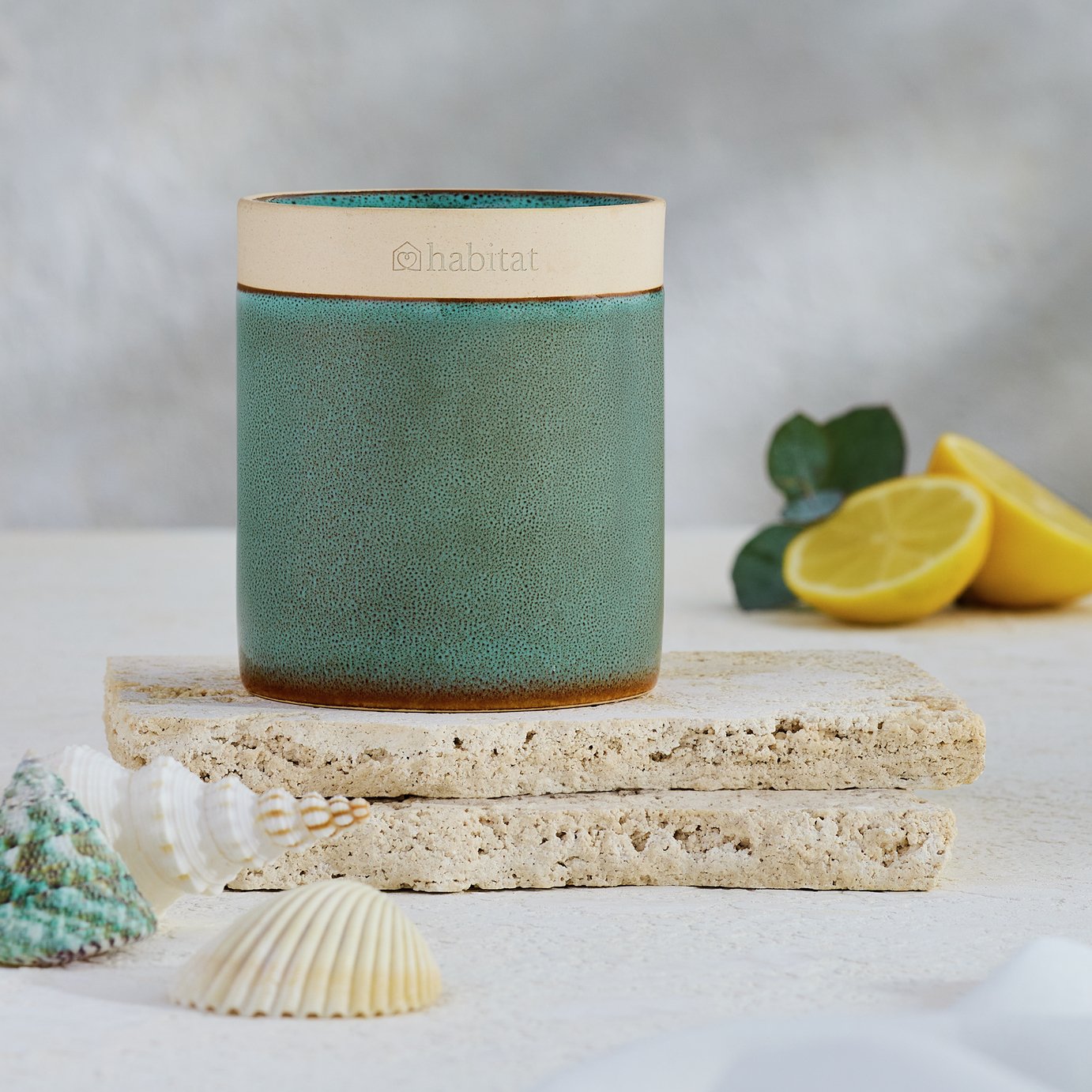 Habitat Small Ceramic Candle - Seaside Walk