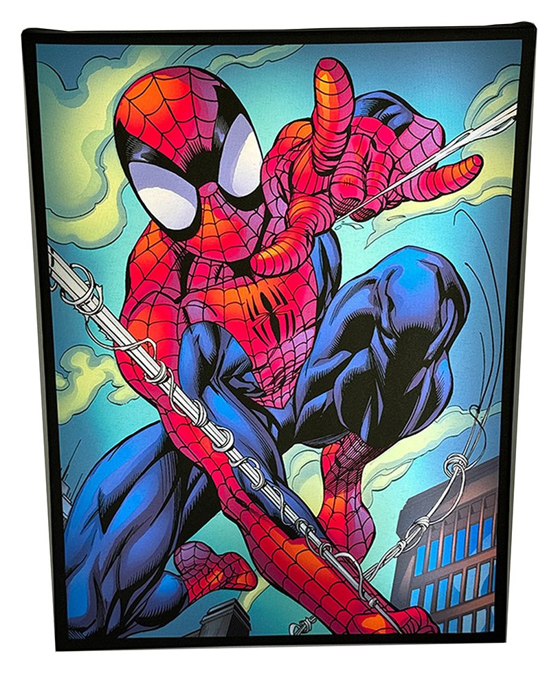 Menkind Marvel Spider-Man Light Up Canvas - 40x30cm